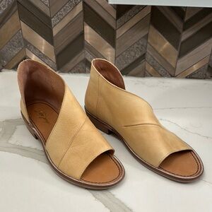 Free People Tan Mules Modern Minimalist Design